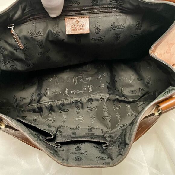 Gucci Pink Crystal Monogram Duchessa Canvas/Leather Bag - Picture 13 of 16